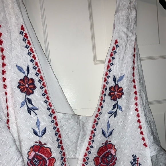 Red White and Blue summer blouse or mini dress - Picture 3 of 4